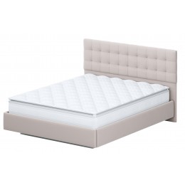 Кровать двойная SV-мебель К №2 (универсальная) Серия 2 140x200, Белый/Бежевый ткань/Квадро Бежевый ткань