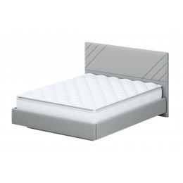 Кровать двойная SV-мебель К №2 (универсальная) Серия 2 140x200, Белый/Серый ткань/Лайн Серый ткань