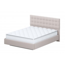 Кровать двойная SV-мебель К №2 (универсальная) Серия 2 160x200, Белый/Бежевый ткань/Квадро Бежевый ткань