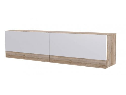 SV-мебель, Модульная система «Ницца К» Полка навесная (1300) (Каньон светлый/Белый глянец)