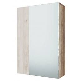 Шкаф навесной SV-мебель (МС Визит 1 К) с зеркалом, каньон светлый / гикори светлый