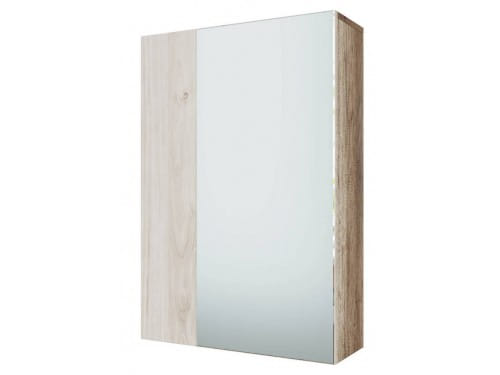 SV-мебель, Набор мебели для прихожей «Визит 1 К» Шкаф с зеркалом (навесной) Каньон светлый / Гикори светлый
