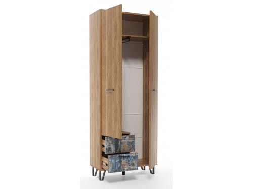 SV-мебель, Модульная система "Колибри К" Шкаф двухстворчатый с ящиками Делано/Графика