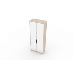 Шкаф двухстворчатый SV-мебель (МС Миндаль К) комбинированный, гикори светлый / белый
