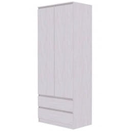 Шкаф двухстворчатый SV-мебель (МС Бриз 1 К) комбинированный, ясень анкор светлый