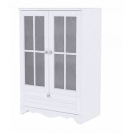 Витрина SV-мебель (МС Версаль К), белый / белый структурный