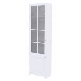 Пенал-витрина SV-мебель (МС Версаль К), белый / белый структурный