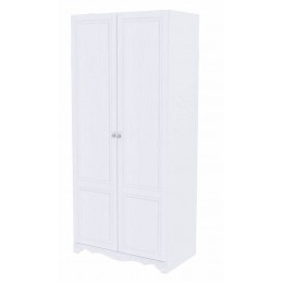 Шкаф двухстворчатый SV-мебель (МС Версаль К), белый / белый структурный