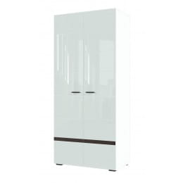Шкаф для одежды SV-мебель (МС Соло К), белый/белый глянец/венге