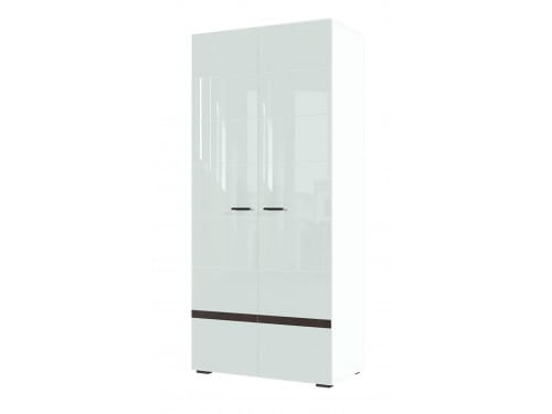 SV-мебель, Модульная система "Соло К" Шкаф для одежды Белый/Белый глянец/Венге