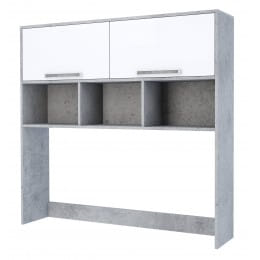 Надстройка на стол SV-мебель (МС Грей К) (Без фотопечати), цемент светлый/белый