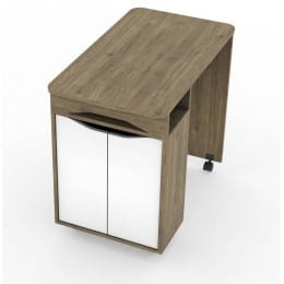 Стол SV-мебель (МС Миндаль К), гикори темный / белый