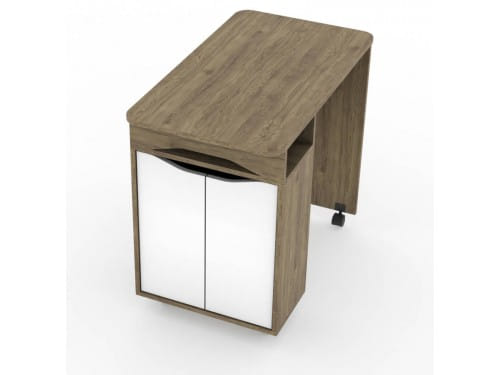 SV-мебель, Модульная система "Миндаль К" Стол Гикори тёмный / Белый