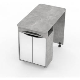 Стол SV-мебель (МС Миндаль К), цемент светлый/белый