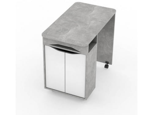 SV-мебель, Модульная система "Миндаль К" Стол Цемент светлый / Белый