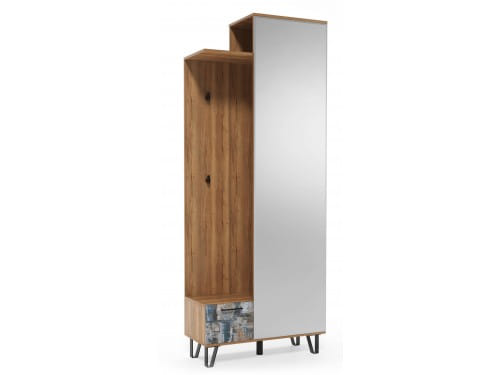 SV-мебель, Модульная система "Колибри К" Вешалка с зеркалом (800) Делано/Графика