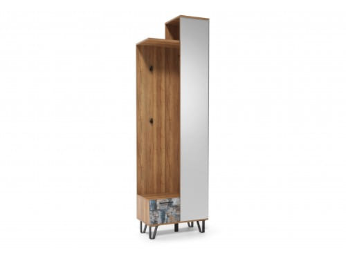 SV-мебель, Модульная система "Колибри К" Вешалка с зеркалом (600) Делано/Графика