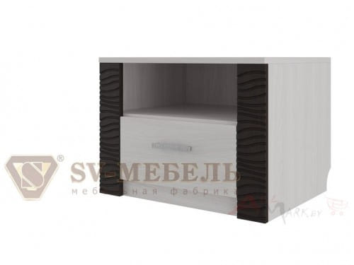 SV-мебель, Модульная система "Гамма 20 К" Тумба прикроватная Ясень анкор светлый/Венге