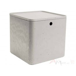 Коробка с крышкой Curver Beton XL квадратная, серый