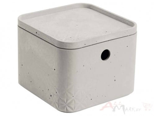 Коробка с крышкой Curver Beton XS серый