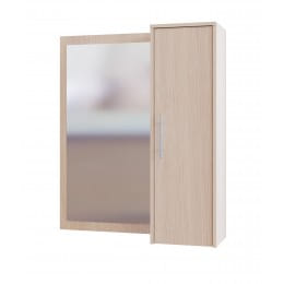 Зеркало настенное со шкафчиком Сокол-мебель ПЗ-4 беленый дуб