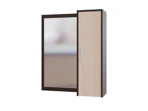 Зеркало настенное со шкафчиком Сокол-мебель ПЗ-4 венге / беленый дуб