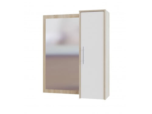 Зеркало настенное со шкафчиком Сокол-мебель ПЗ-4 дуб сонома / белый